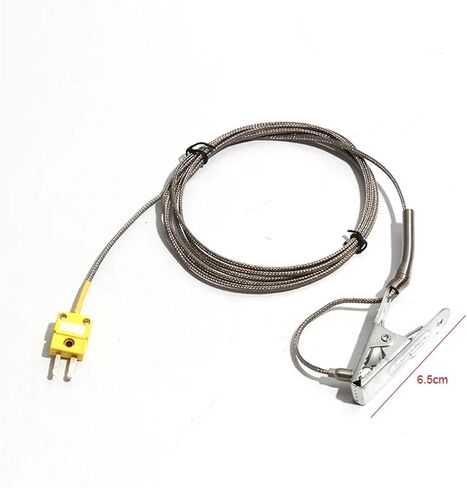 Furnace Temperature Sensor 6.5CM Clamp Thermocouple Tunnel Turnace K-Type Metal Shielded Wire/Niacinamide Wire 1-5M(Shielded Wire 1M) in Saudi Arabia
