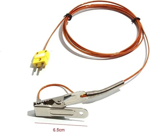 Furnace Temperature Sensor 6.5CM Clamp Thermocouple Tunnel Turnace K-Type Metal Shielded Wire/Niacinamide Wire 1-5M(Shielded Wire 1M) in Saudi Arabia