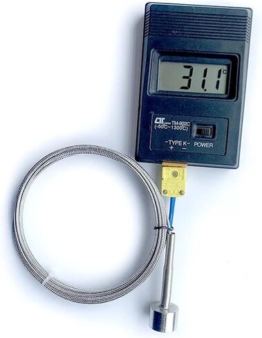 Magnetic Thermocouple Type K 0~450 °C Handheld Surface Temperature Sensor Dia 20mm Shielded Cable 1-6m with Miniature Connector(8m) in Saudi Arabia