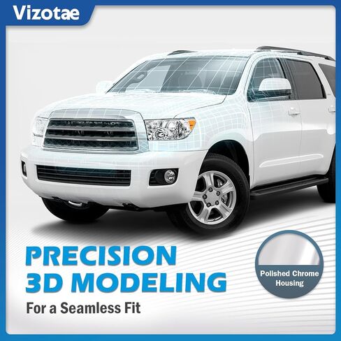 المصابيح الأمامية لسيارة Toyota Tundra 2007-2013/2008-2017 سيكويا (تناسب 12-14 سيكويا بدون غسالة المصباح الأمامي فقط، وليس للطرز ذات قرص التسوية)، شعاع عالي/منخفض مع المصابيح، جانب السائق والراكب in Kuwait