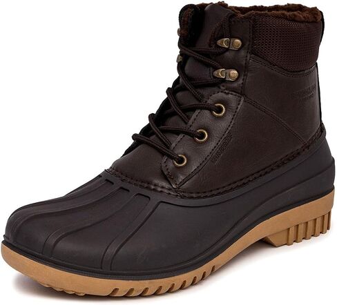 أحذية الشتاء LONDON FOG Aspen للرجال مقاومة للماء للثلوج - أحذية ثلج للرجال أو أحذية المطر معزولة، باللون الأسود أو البني، مقاس من 7 إلى 15 عرضًا متوسطًا وواسعًا للغاية in Saudi Arabia