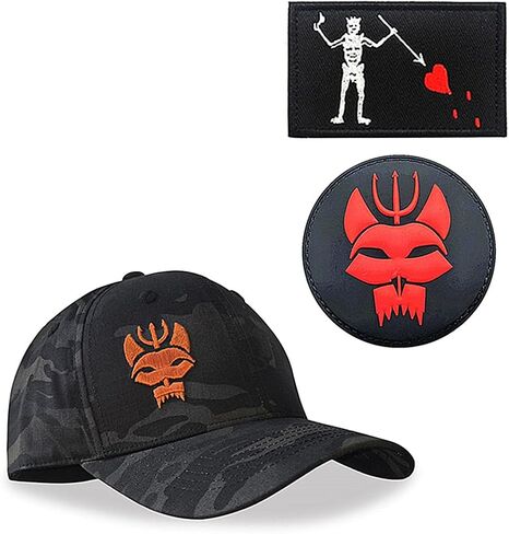 Black Camouflage Hat, Seal Team Baseball Cap,Snapback Stretchable Running/Fishing,Tactical Seals Caps+2 Patch in Saudi Arabia