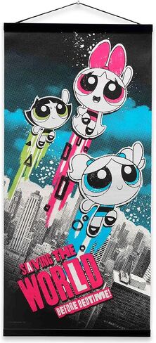 Powerpuff Girls Buttercup Big Menace Energy Hanging Wood Wall Decor - Fun Buttercup Sign for Home in Kuwait