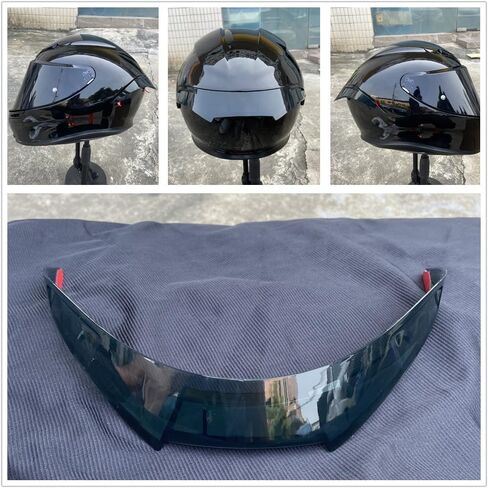 K6 Replacement Rear Spoiler,Tail Spoiler for AGV k6 Motorcycle Helmet Accessories Parts (Black) in Saudi Arabia