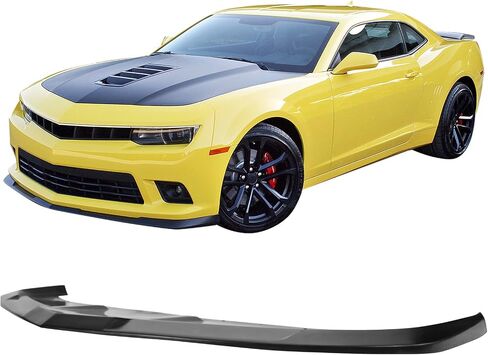 Front Bumper Lip Compatible with 2014-2015 Chevy Camaro, 1LE Style PU Front Lip Spoiler Splitter by IKON MOTORSPORTS in Saudi Arabia