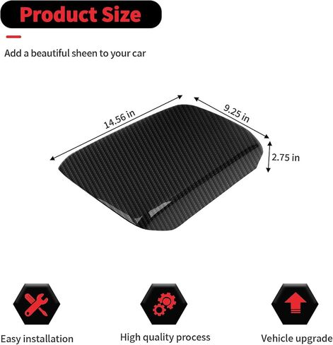 RT-TCZ Center Console Cover Armrest Box Trim Cover Decoration Interior Accessories for Toyota 4Runner 2010-2023 (Black Carbon Fiber) in Saudi Arabia