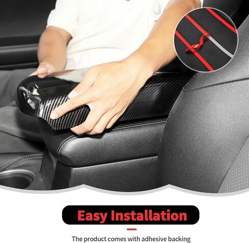 RT-TCZ Center Console Cover Armrest Box Trim Cover Decoration Interior Accessories for Toyota 4Runner 2010-2023 (Black Carbon Fiber) in Saudi Arabia