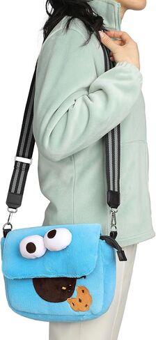 Sesame Street Cookie Monster 26 CM Plush Women's Crossbody Bag in Saudi Arabia