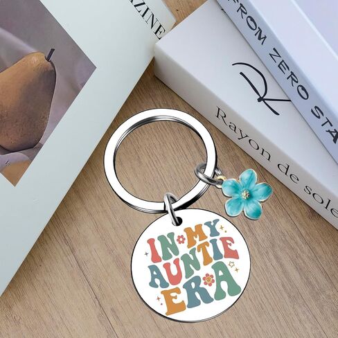 Auntie Keychain In My Auntie Era Best Aunt Ever Gift Aunt Gift From Niece Nephew Mother's Day Birthday Christmas Small in Saudi Arabia