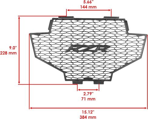 Caltric Front Bumper Grill Compatible with Polaris RZR 570 EFI 2012 2013 2014 2015 2016 2017 2018 2019 2020 in Saudi Arabia
