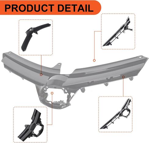 ECOTRIC Front Bumper Upper Hood Grille Compatible with 2017-2019 Toyota Corolla Base CE LE L XLE Sedan 4-door Black Replacement For 5311102B00 in Saudi Arabia