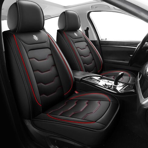 لأغطية مقاعد السيارة Toyota Corolla S 2001-2013، أغطية مقاعد السيارة بخطوط حمراء، جلد صناعي مقاوم للماء، مجموعة كاملة من 5 مقاعد، سهلة التنظيف والتركيب، غير قابلة للانزلاق، حماية وترقية المقاعد in Kuwait