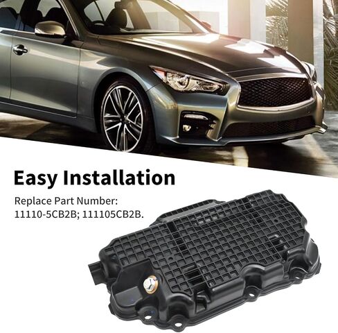 MDEOOSKY 11110-5CB2B مجموعة وعاء زيت المحرك السفلي، بديل لـ Infiniti Q50 3.0L 2016-2021 بديل لـ Infiniti Q60 3.0L 2017-2021 فقط AWD 3.0L، استبدل 111105CB2B in Saudi Arabia
