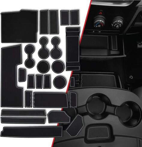 CupHolderHero يناسب ملحقات RAM 1500 2013-2024 الداخلية المخصصة الممتازة غير القابلة للانزلاق المضادة للغبار حامل الأكواب، سجادات بطانة وحدة التحكم المركزية، جيب الباب مجموعة 44 قطعة (كابينة الطاقم مع مقاعد دلو) (تقليم رمادي) in Saudi Arabia