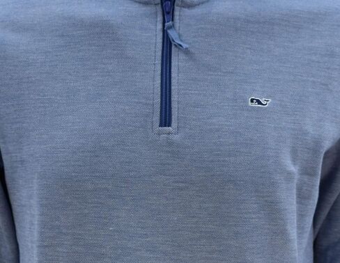 سترة Vineyard Vines الرجالية من Broadfield بسحاب 1/4 (XS، Moonshine) in Kuwait