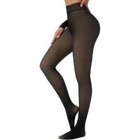 Fleece Lined Tights for Women, Black Tights Warm Winter Fleece Lined Leggings, Stockings for Women Sheer in Saudi Arabia