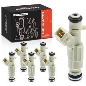 A-Premium Fuel Injectors Compatible with Porsche 911 2001-2004 3.4L 3.6L, Boxster 2001-2006 2.7L 3.2L, Set of 6, Replace# 99660612200 in Kuwait
