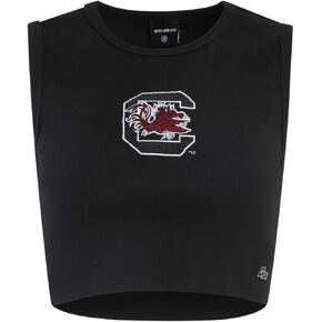 Hype & Vice Cut-Off Tank for Women - University of Mississippi Top for Women, Cropped Fit Tank, College Shirts for Game Days - White, X-Small in Saudi Arabia