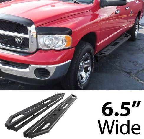 درع HD Ridez Pocket Drop Steps Armor متوافق مع Dodge Ram 1500 2002-2008 Quad Cab و2500 3500 03-09 (باستثناء موديلات Daytona Rumble Bee وSRT-10) (قضبان جانبية لخطوات جانبية من Nerf) in Saudi Arabia