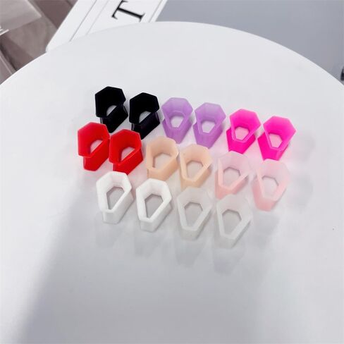 NewZenro Hollow Hexagon Thin Silicone Ear Tunnel Plugs Gauges Expanders Flexible Soft Tunnels Kit Stretcher Coffin Earrings Fashion Unique Lobe Piercing Body Jewelry for Women Men 8 Pairs Set in Saudi Arabia