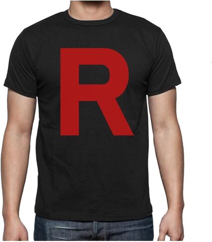 Tstars Team Rocket Costume Shirt - R Letter Halloween T-Shirt for Men - Funny Anime Tee in Saudi Arabia