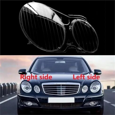 2004 2005 2006 2007 2008 2009 متوافق مع بنز W211 E240 E200 E280 E300 غطاء المصابيح الأمامية للسيارة غطاء المصباح الشفاف عدسة عاكس الضوء (الجانب الأيسر) in Saudi Arabia