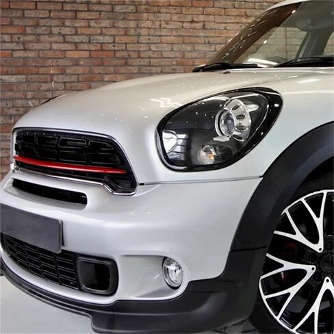 Headlight Trim Ring Bezel Compatible for R60 Cooper Countryman 2011-16 Glossy Black/Chrome Surround Cover 51139801573,51139801574(Chrome) in Saudi Arabia