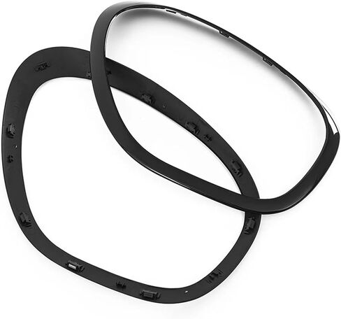 Headlight Trim Ring Bezel Compatible for R60 Cooper Countryman 2011-16 Glossy Black/Chrome Surround Cover 51139801573,51139801574(Chrome) in Saudi Arabia