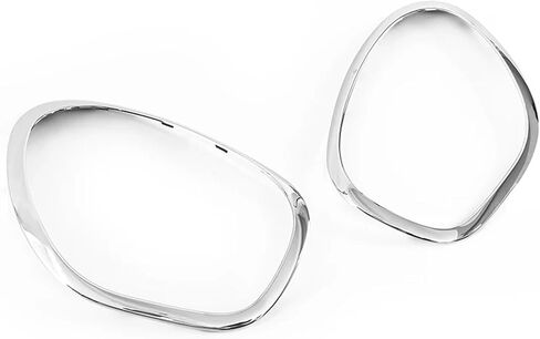 Headlight Trim Ring Bezel Compatible for R60 Cooper Countryman 2011-16 Glossy Black/Chrome Surround Cover 51139801573,51139801574(Chrome) in Saudi Arabia