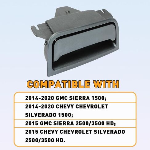 ECOTRIC Black Center Console Latch Compatible with 2014-2020 Chevrolet Silverado & GMC Sierra 1500 2500HD 3500HD Replace for Part Number 22861304 22792217 in Saudi Arabia