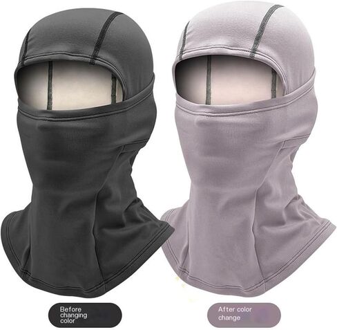 قناع بالاكلافا متغير اللون حساس لدرجة الحرارة، قناع وشاح شتوي دافئ ومقاوم للرياح، قناع تزلج مقاوم للبرد in Kuwait