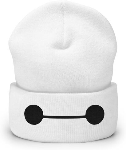 Inflatable Robot Beanie - Bay Max Embroidered Cuffed Winter Beanie Hat in Saudi Arabia