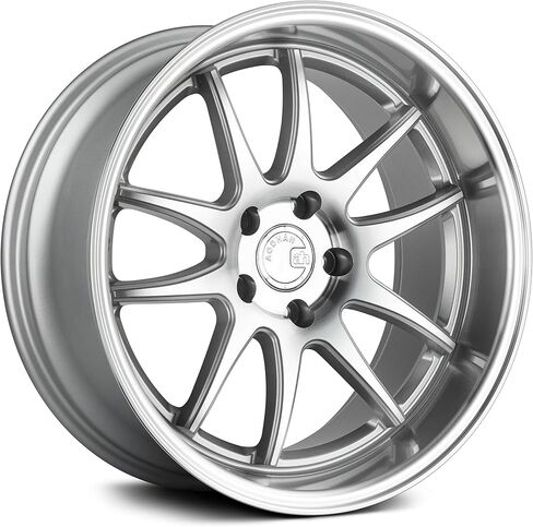 عجلة Aodhan DS02 المخصصة - 19x9.5، 22 إزاحة، نمط مسمار 5x114.3، محور 73.1 ملم - فضي مع حافة وجه مصنوعة آليًا in Kuwait