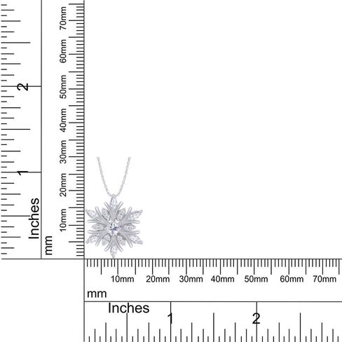 THE JEWEL ZONE White Cubic Zirconia Snowflake Pendant Necklace in 14k Gold Over Sterling Silver in Saudi Arabia