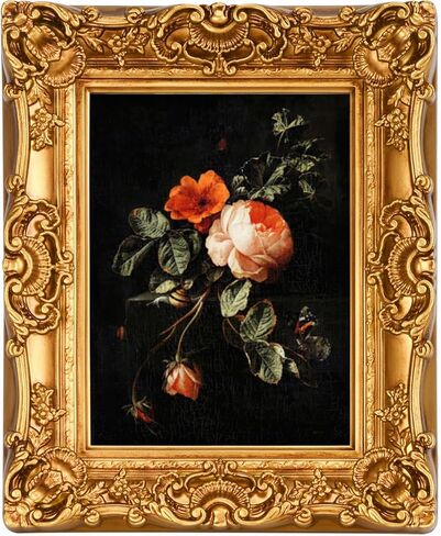 إطار صورة عتيق مقاس 6 × 8، طراز باروكي ذهبي مزخرف بواجهة زجاجية، إطار صورة مقاس 6 × 8 لعرض معلق على الحائط على سطح الطاولة in Saudi Arabia