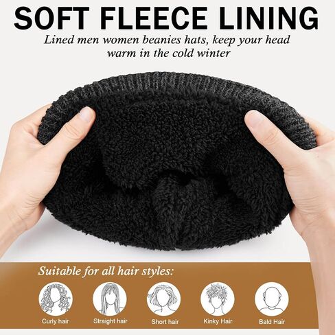 OZERO Winter Beanies Hats Men: Beanie with Ear Flaps Outdoor Thermal Knitted Hat - Warm Ski Stocking Polar Fleece Cuffed Cap in Kuwait