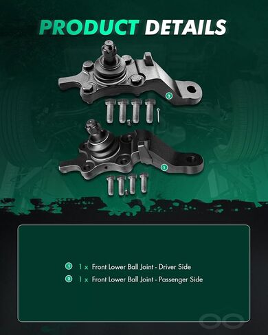 SCITOO 2pcs Suspension Kit 2 Front Lower Ball Joint fit for Toyota for 4Runner for Sequoia for Tundra 1996-2002 K90262 K90263 in Saudi Arabia