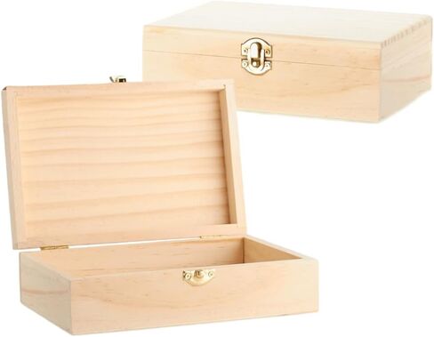 Factory Direct Craft Unfinished Wooden Tiny Treasure Chest Keepsake Boxes Set of 3 - Blank Trinket Boxes for Jewelry Storage, Favor Boxes and Beach Themed Parties (3-1/2 Inches Wide) in Saudi Arabia