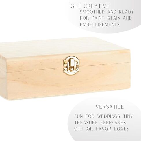 Factory Direct Craft Unfinished Wooden Tiny Treasure Chest Keepsake Boxes Set of 3 - Blank Trinket Boxes for Jewelry Storage, Favor Boxes and Beach Themed Parties (3-1/2 Inches Wide) in Saudi Arabia