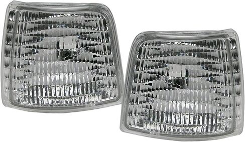 HEADLIGHTSDEPOT Chrome Housing Park Signal Lights Compatible with Ford Bronco F-150 1992-1997 Includes Left Driver and Right Passenger Side Signal Lights in Saudi Arabia