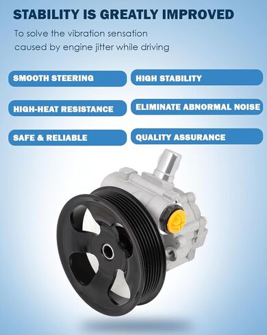 ECCPP Power Steering Pump fit for Mercedes-Benz GL350 2010 2011 2012 3.0L 2987CC V6 DIESEL DOHC Turbocharged Replace #21-460 in Saudi Arabia
