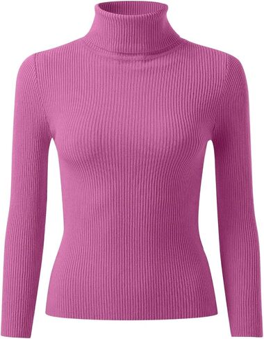 Long Sleeve Shirt Womens Ribbed Knit High Neck Fall Winter Fashion Sweaters Sexy Solid Pullover Tops Wrap Slim Clothes in Saudi Arabia