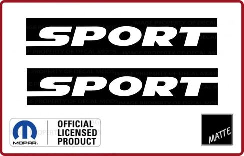 Decal Mods Fender Sport Small Side Logo Graphic fits Jeep Wrangler JK (2007-2018) (Set of 2) Black Matte CBM | SJ5K5 in Saudi Arabia