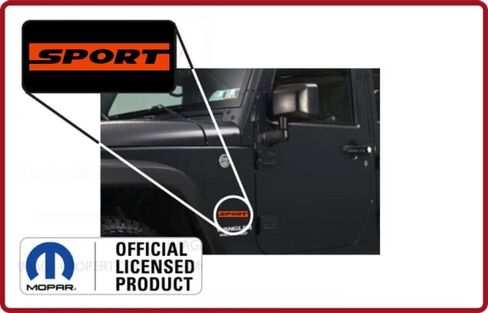 Decal Mods Fender Sport Small Side Logo Graphic fits Jeep Wrangler JK (2007-2018) (Set of 2) Black Matte CBM | SJ5K5 in Saudi Arabia