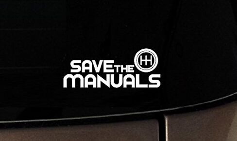 6" Save The Manuals Vinyl Car Window Decals Stickers White Ken Block Stance JDM in Saudi Arabia