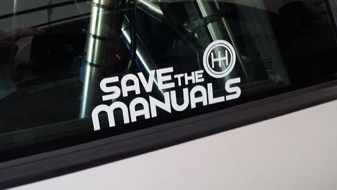 6" Save The Manuals Vinyl Car Window Decals Stickers White Ken Block Stance JDM in Saudi Arabia