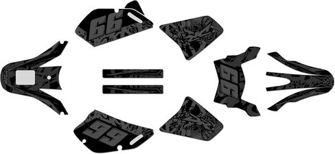 Graphics Kit for Suzuki DR650 (All Years) Revolt Series Smoke 21 Mil - Pro Edition - Dirt Pit Bike Motorcycle Stickers, Dirtbike Racing Automotive Decal Motocross Accessories no-Plastics in Saudi Arabia