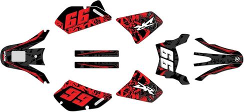 Graphics Kit for Suzuki DR650 (All Years) Revolt Series Smoke 21 Mil - Pro Edition - Dirt Pit Bike Motorcycle Stickers, Dirtbike Racing Automotive Decal Motocross Accessories no-Plastics in Saudi Arabia