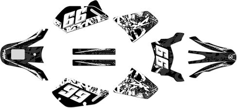 Graphics Kit for Suzuki DR650 (All Years) Revolt Series Smoke 21 Mil - Pro Edition - Dirt Pit Bike Motorcycle Stickers, Dirtbike Racing Automotive Decal Motocross Accessories no-Plastics in Saudi Arabia