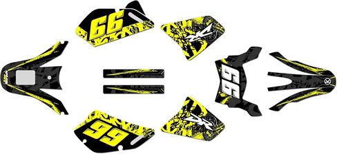 Graphics Kit for Suzuki DR650 (All Years) Revolt Series Smoke 21 Mil - Pro Edition - Dirt Pit Bike Motorcycle Stickers, Dirtbike Racing Automotive Decal Motocross Accessories no-Plastics in Saudi Arabia